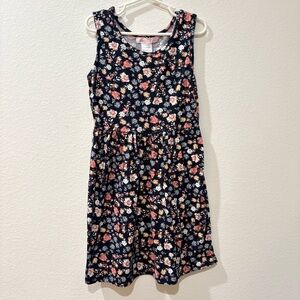 Love To Be Loved Girls Navy Floral Sleeveless Skater Dress - Size 6X